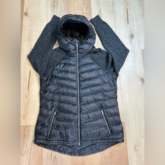 L.L. Bean PERTEX Downtek Women's Jacket Knit Sleeves Quilted Puffer Size L REG - Picture 5 of 15